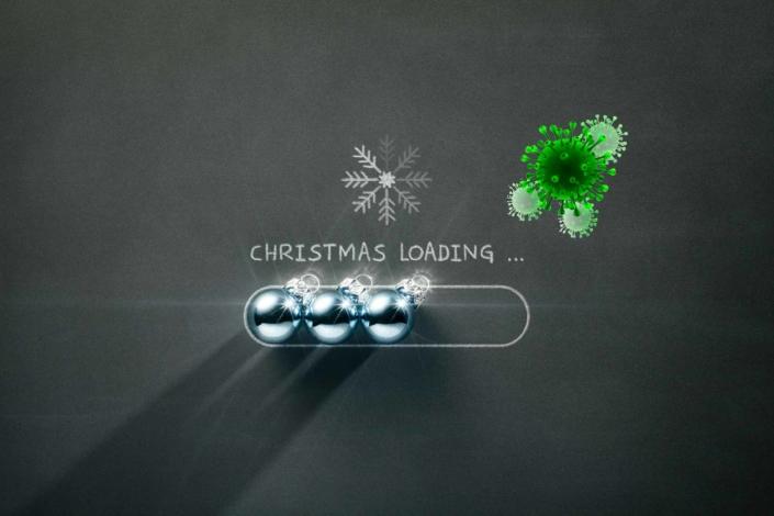 Weihnachtsfeier Corona Weihnachtskugeln Corona